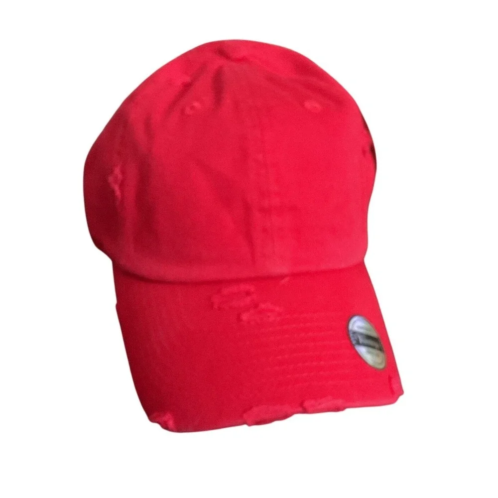 KBETHOS Baseball Cap‎ Unisex OS Red New Distressed Trucker Adjustable Strap Hat